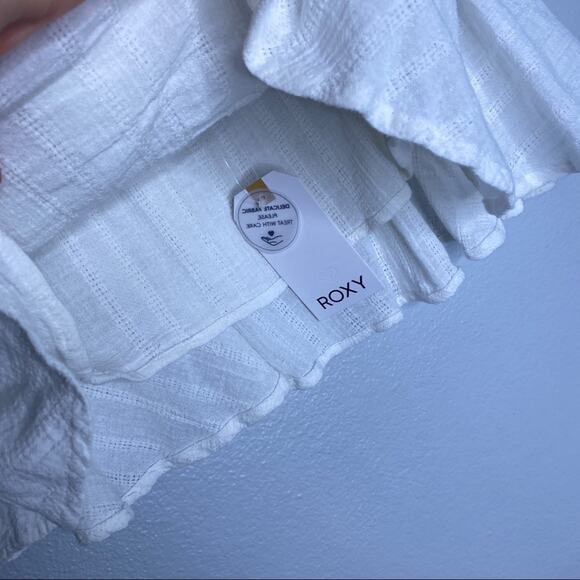 Roxy Enchanted Escape White Crop Top Medium - Picture 8 of 12